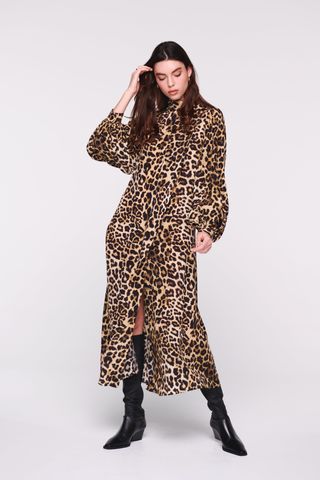 ALIGNE + Jamelia Leopard Maxi Trapeze Dress