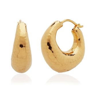 Monica Vinader + Gold Vermeil Deia Chunky Medium Hoop Earrings