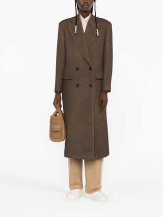 Sandro + Officer Double-Breasted Coat