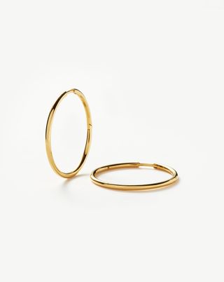 Missoma + Classic Medium Hoop Earrings in 18ct Gold Plated Vermeil