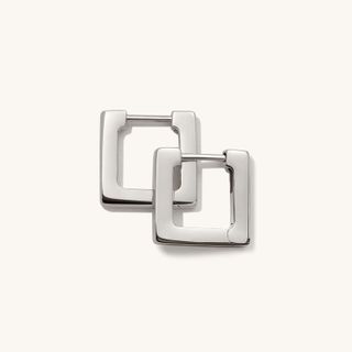 Mejuri + Block Small Hoops in Sterling Silver