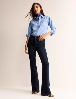 Boden + Mid Rise Slim Flare Jeans