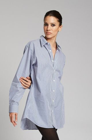 SPRWMN + Royal Blue Striped Oversized Shirt