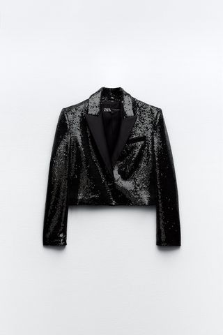 Zara + Contrasting Sequin Tuxedo