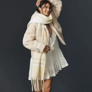By Anthropologie + Plaid Scarf