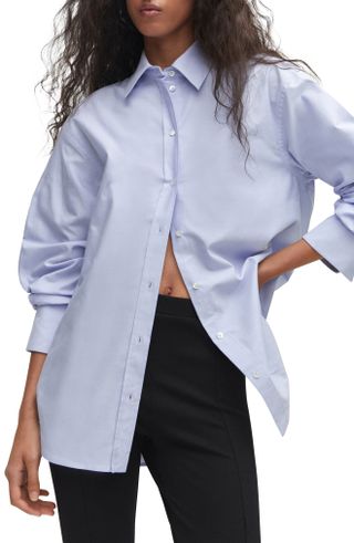 Mango + Cotton Poplin Button-Up Shirt