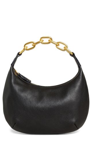 Madewell + Micro Chain Handle Leather Hobo Bag