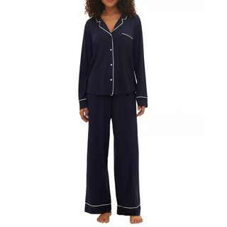Gap + GapBody 2-Pc. Notched-Collar Long-Sleeve Pajamas Set