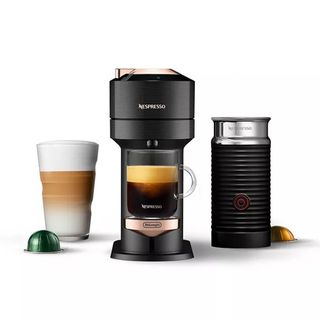 Nespresso + Vertuo Next Premium Coffee and Espresso Maker by DeLonghi With Aeroccino Milk Frother