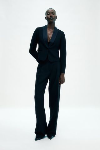 H&M + Single-Breasted Tuxedo Jacket