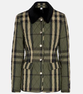 Burberry + Checked Quilted Jacket