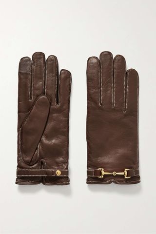 Agnelle + Embellished Leather Gloves