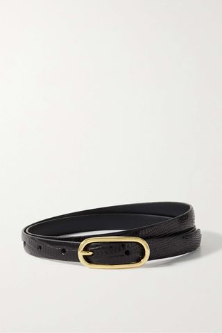 Anderson's + Lizard-Effect Leather Belt