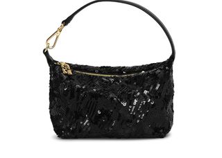 Ganni + Black Small Butterfly Pouch Sequin Bag