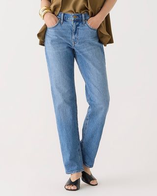 J.Crew + Mid-Rise '90s Classic Straight-Fit Jean in Pheasant Wash