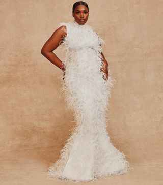 Hanifa + Look 30 Feather Gown