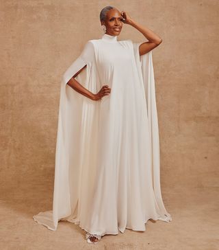 Hanifa + Look 1 Long-Cape Gown