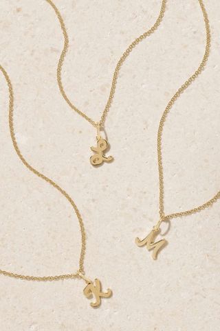 Sydney Evan + Pure Initial 14-Karat Gold Necklace