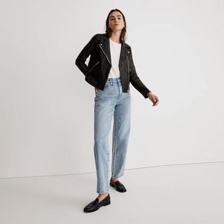 Madewell + The Washed Leather Motorcycle Jacket