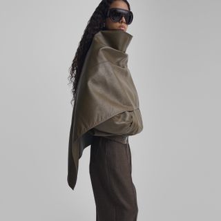 Phoebe Philo + Jacket With Attachable Scarf