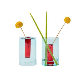 Block Design + Small Reversible Glass Vase