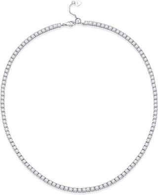 Generic + Sterling Silver Tennis Necklace