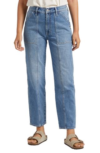Silver Jeans Co. + High Waist Straight Leg Carpenter Jeans