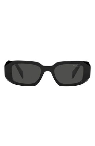Prada + 51mm Rectangular Sunglasses