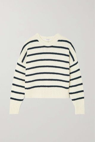 Frame + Striped Cotton Sweater