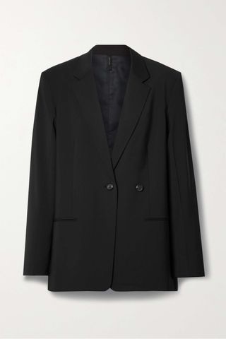 Helmut Lang + Double-Breasted Woven Blazer