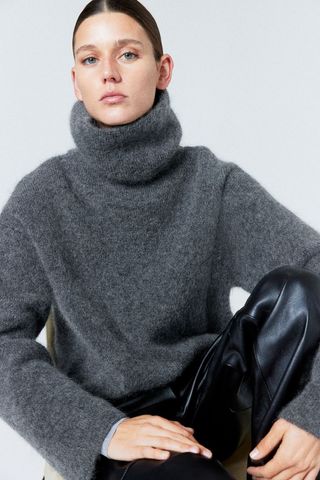 H&M + Mohair-Blend Turtleneck Sweater