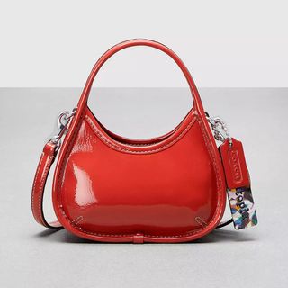 Coachtopia + Mini Ergo Bag With Crossbody Strap in Crinkled Patent Leather