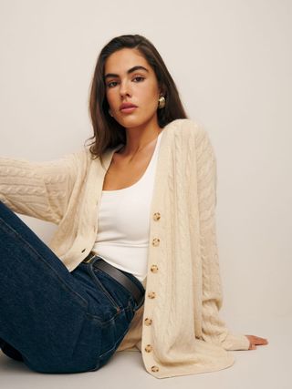 Reformation + Giusta Oversized Cashmere Cardigan