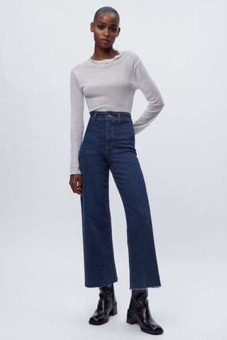 Zara + ZW Marine Straight High Rise Jeans