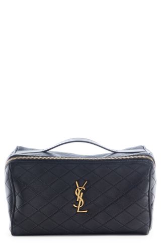 Saint Laurent + Vanity Case Quilted Leather Top Handle Bag