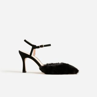 J.Crew Collection + Elsie Made-in-Italy Faux-Fur Heels