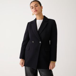 J.Crew + Evening Blazer-Jacket in Italian Double-Cloth Wool Blend
