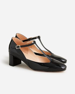 J.Crew + Millie T-strap Heels in Patent Leather