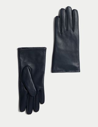 M&S Collection + Leather Warm Lined Gloves