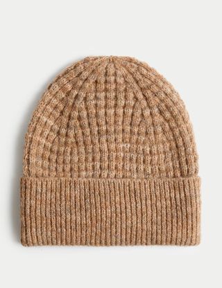 M&S Collection + Knitted Beanie Hat With Wool