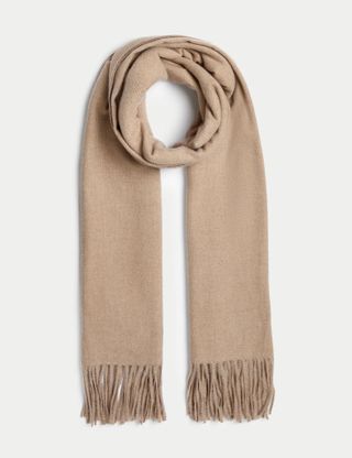 M&S Collection + Woven Tassel Blanket Scarf