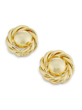 Jordan Road Jewelry + Heritage Coco 18K-Gold-Plated Button Earrings