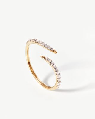 Missoma + Fine Open Claw Ring in 14ct Solid Gold/Diamond
