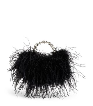 L'ALINGI + Crystal-Embellished Feather Clutch Bag