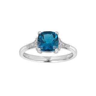 Fred Meyer Jewelers + Blue Topaz and 1/10 Ct. Diamond Ring