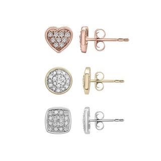 Fred Meyer Jewelers + 1/4 Ct. Diamond Stud Earrings Set