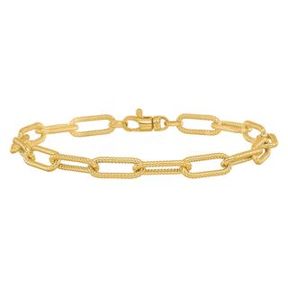 Fred Meyer Jewelers + Paper Clip Link Bracelet in 14K Yellow Gold