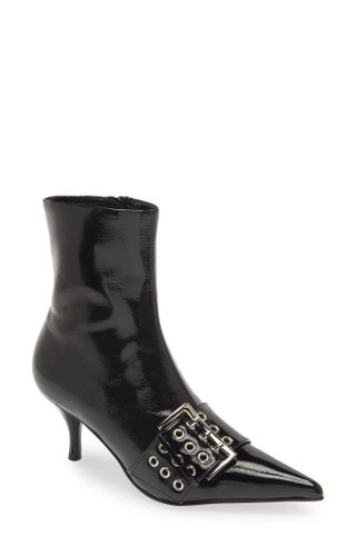 Jeffrey Campbell + Opera Buckle Accent Pointed Toe Bootie