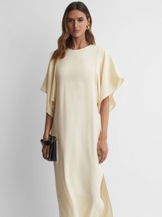 Reiss + Louise Cape-Sleeve Midi Dress