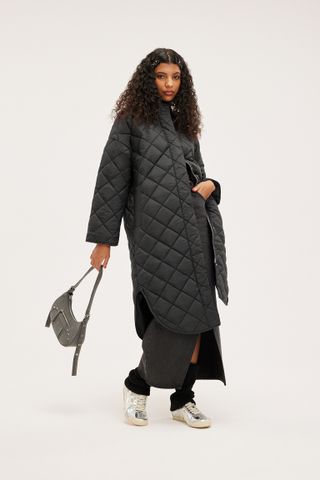 Monki + Oversized Quilted Puffer Coat